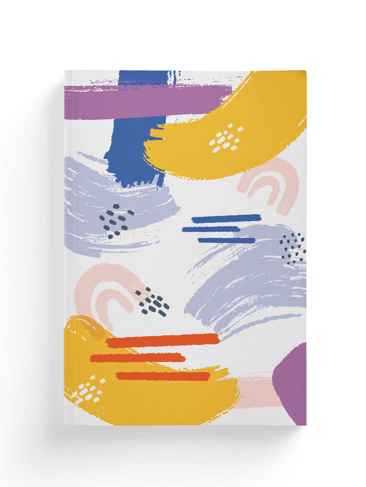 Brush Strokes II Abstract Composition Notebook-Notebit