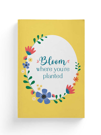 "Bloom where you're planted" Quote Composition Notebook-Notebit