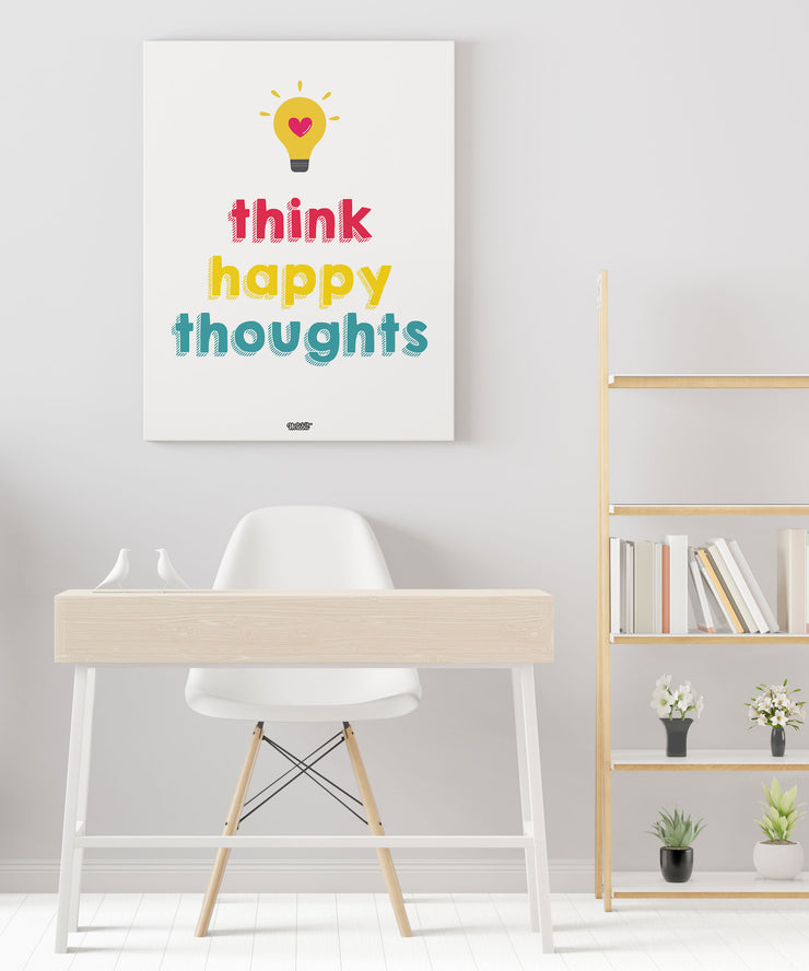 Think Happy Thoughts Poster-Notebit