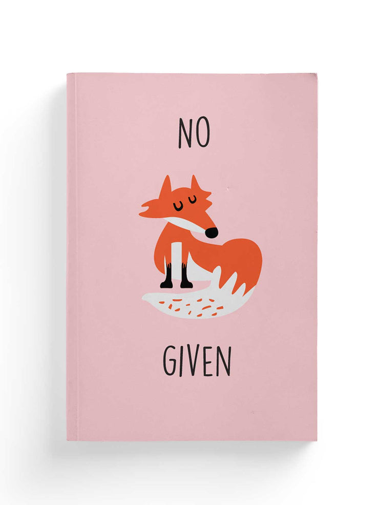 No Fox Given Minimalistic Composition Notebook-Notebit
