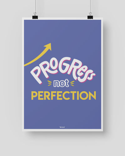 Progress Not Perfection Poster-Notebit